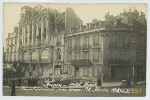 Bombardement de l'hôtel Thiers (Nancy)